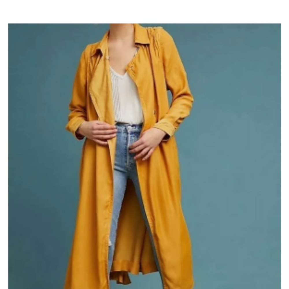 Burning Torch Yellow Trench Coat Lightweight Classic